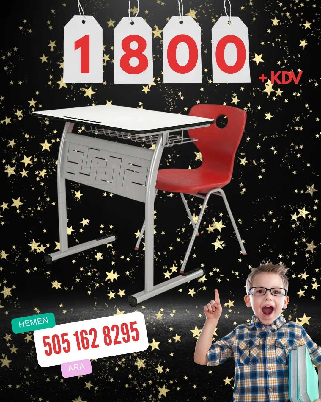 Okul Sırası Takımı – Kampanyalı Fiyat 1800₺ + KDV - Görsel 1