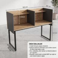 GM040-202 Çift Kişilik Modüler Çalışma Masası – Bölmeli Etüt ve Öğrenci Masası - Görsel 2