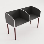 GM040-203 Çift Kişilik Modüler Çalışma Masası – Bölmeli Etüt ve Öğrenci Masası - Görsel 3