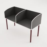GM040-203 Çift Kişilik Modüler Çalışma Masası – Bölmeli Etüt ve Öğrenci Masası - Görsel 4