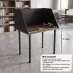 GM040-101 Tek Kişilik Modüler Çalışma Masası – Bölmeli Bireysel Çalışma ve Etüt Masası
