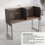 GM040-201 Çift Kişilik Modüler Çalışma Masası – Bölmeli Etüt ve Öğrenci Masası