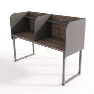 GM040-201 Çift Kişilik Modüler Çalışma Masası – Bölmeli Etüt ve Öğrenci Masası - Görsel 3