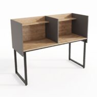 GM040-202 Çift Kişilik Modüler Çalışma Masası – Bölmeli Etüt ve Öğrenci Masası - Görsel 2